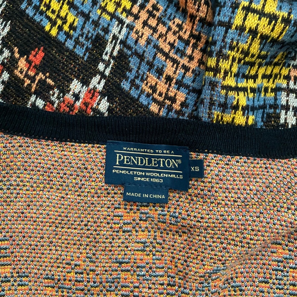 Pendleton Open Front Wool Linen Blend Cardigan Xs - image 3